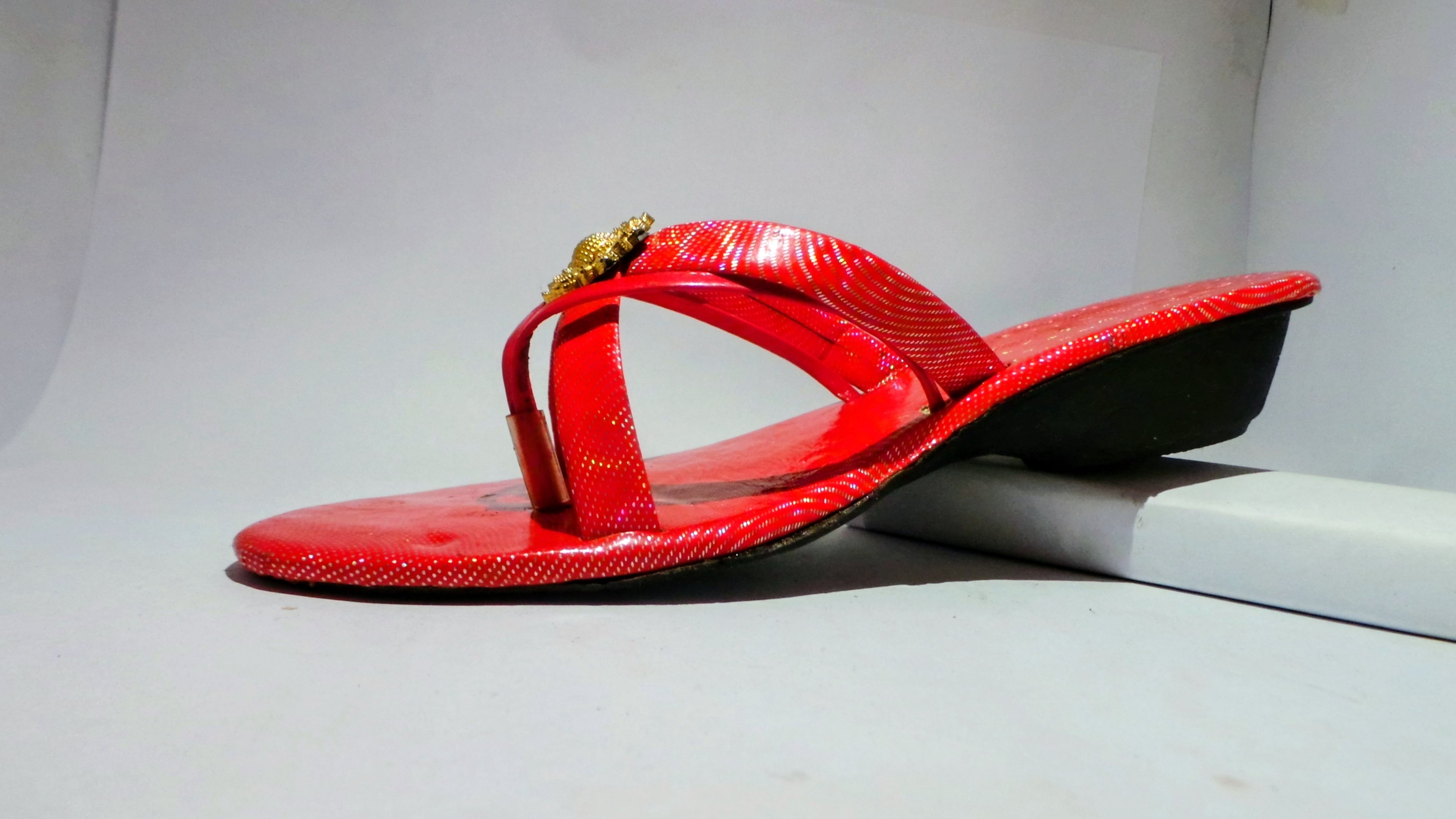Girls Flat Sandals in Red Color | Adult Size | Red Girl Shoes • Pak Bro Store