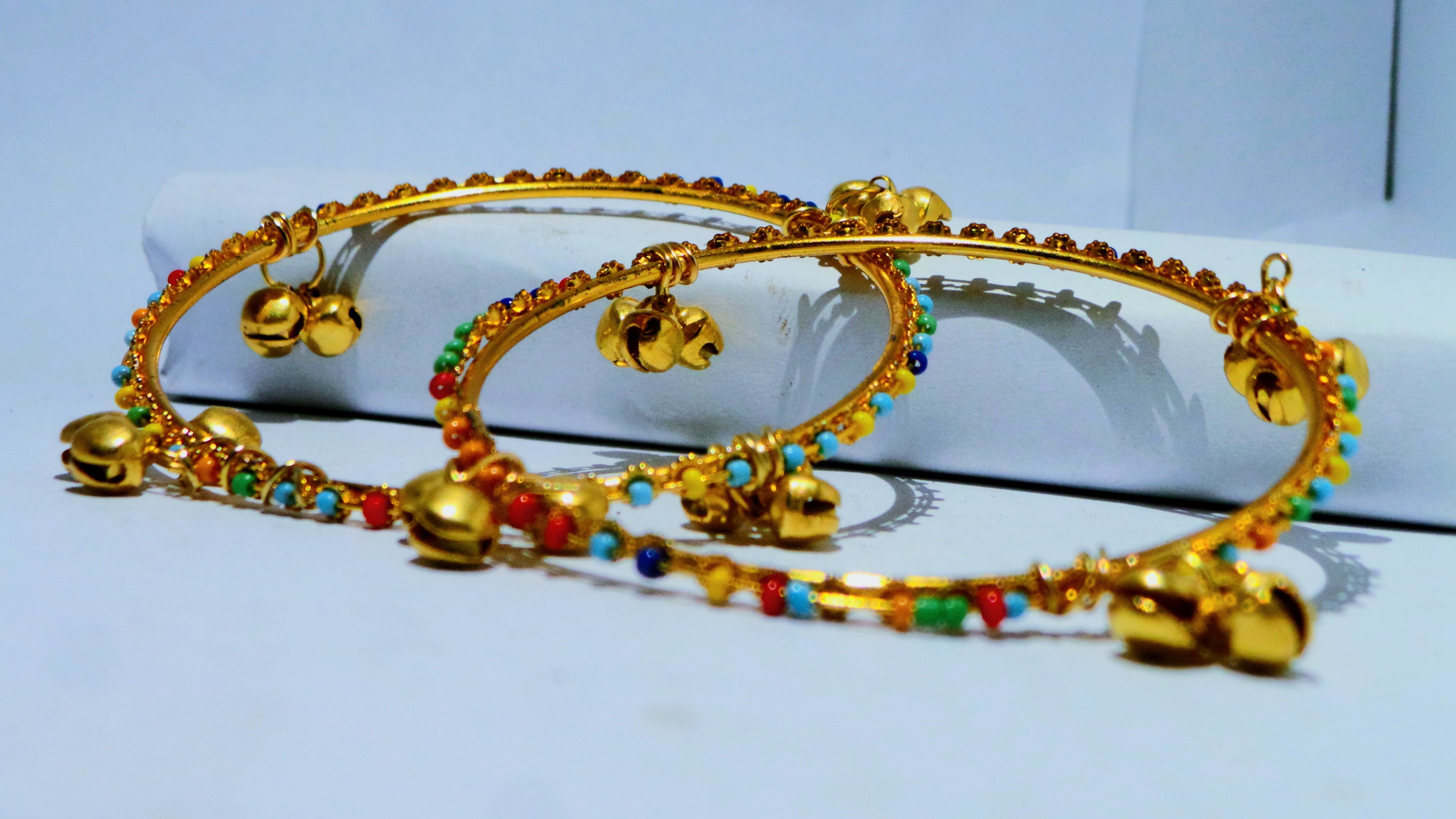 Kashmiri Bangles Golden Color
