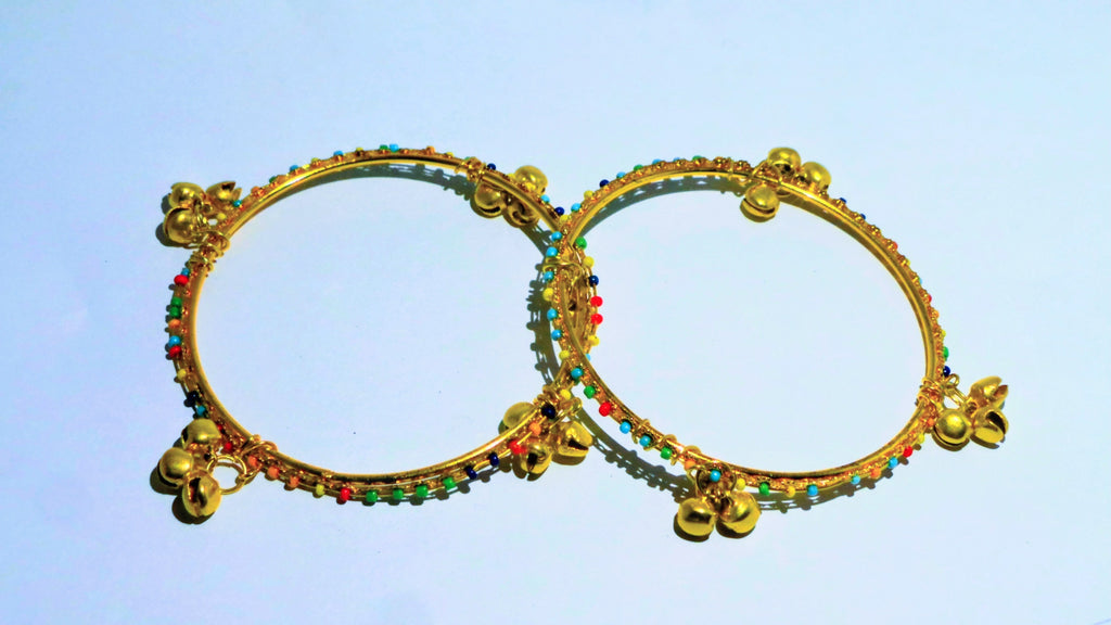 Kashmiri Bangles Golden Color | Handmade Exquisite wedding