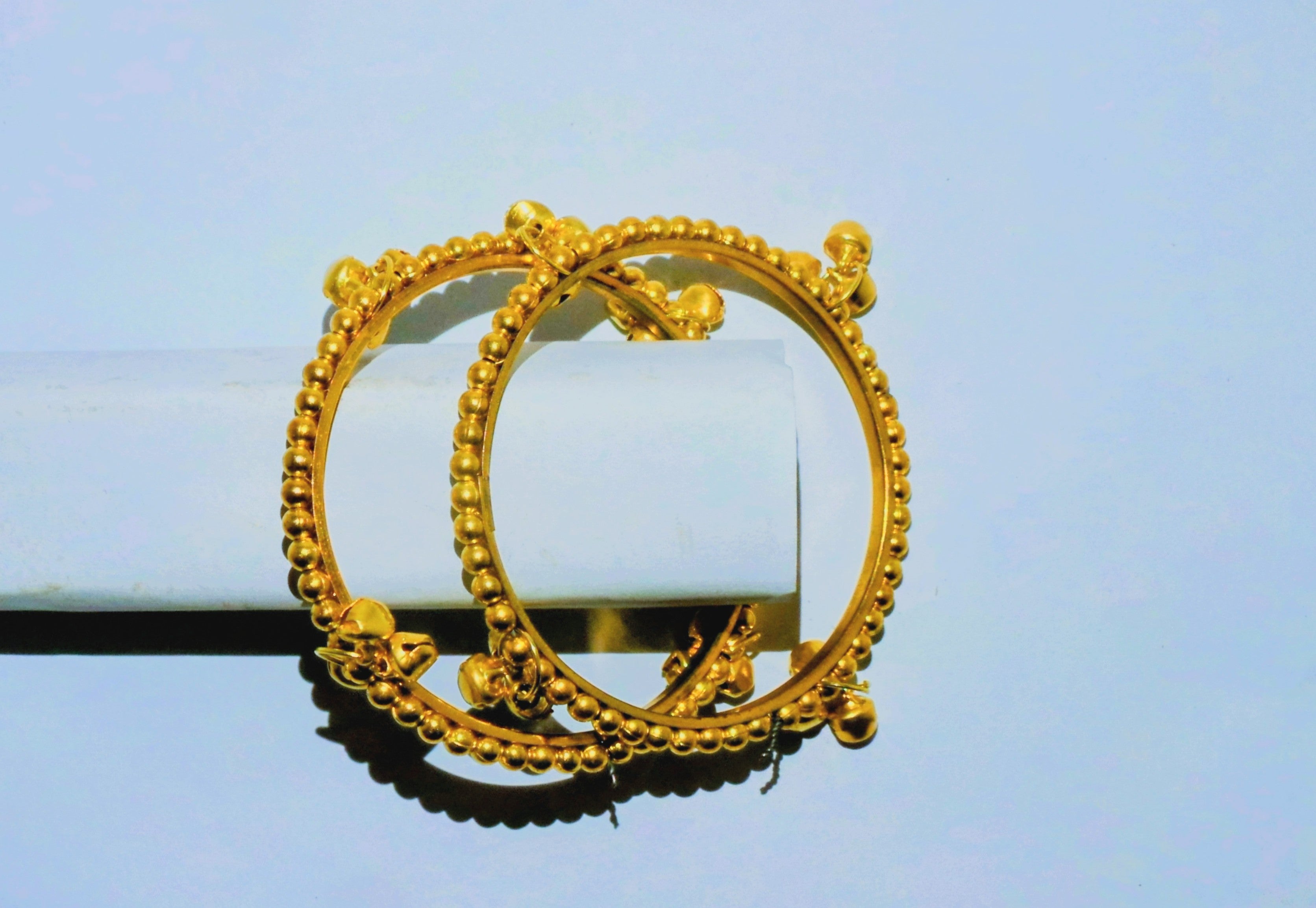 Kashmiri Handmade Bangles – Elegant Traditional Jewelry  | Golden Color