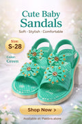 Cute Baby Green Sandals for Girls – Soft & Comfortable