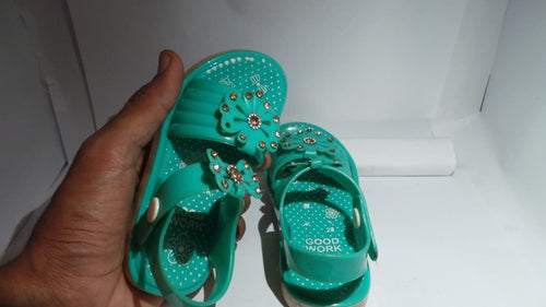 Cute Baby Green Sandals for Girls – Soft & Comfortable