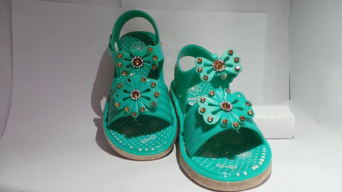 Cute Baby Green Sandals for Girls – Soft & Comfortable