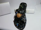 Fancy Black Shiny Sandals for Women – Elegant Design