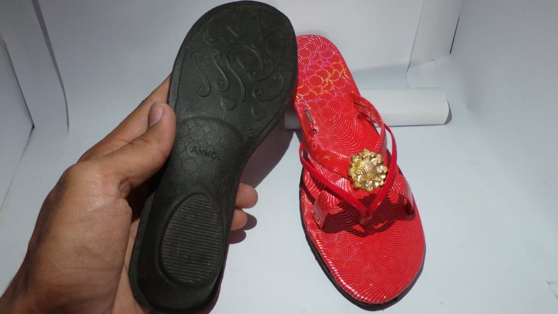 Girls Flat Sandals in Red Color | Adult Size | Red Girl Shoes • Pak Bro Store