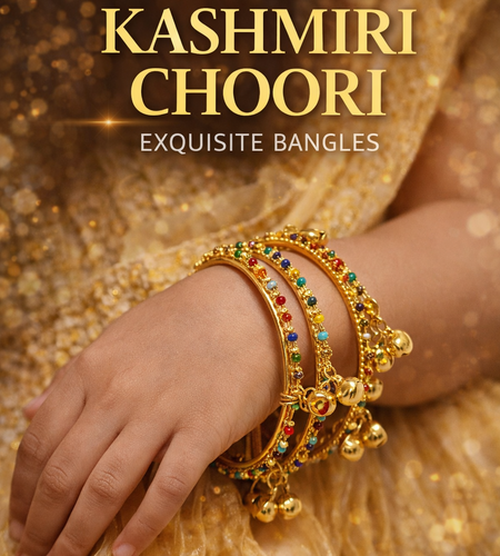 Kashmiri Bangles Golden Color